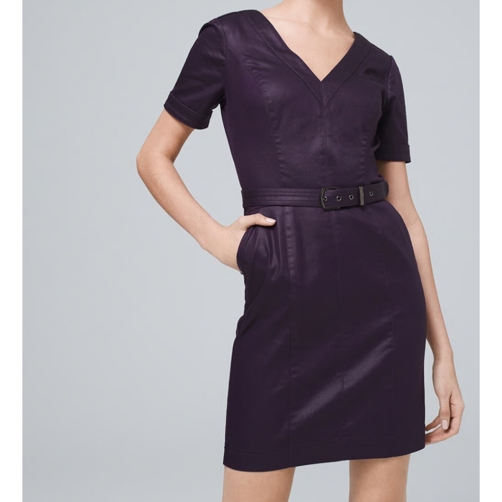 White House Black Market Purple Mini Dress